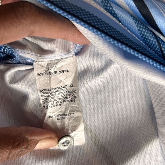 PGA Men’s Tour Pro Series Athletic Fit Golf Polo Shirt Short Sleeve Blue Size S - Picture 12 of 16